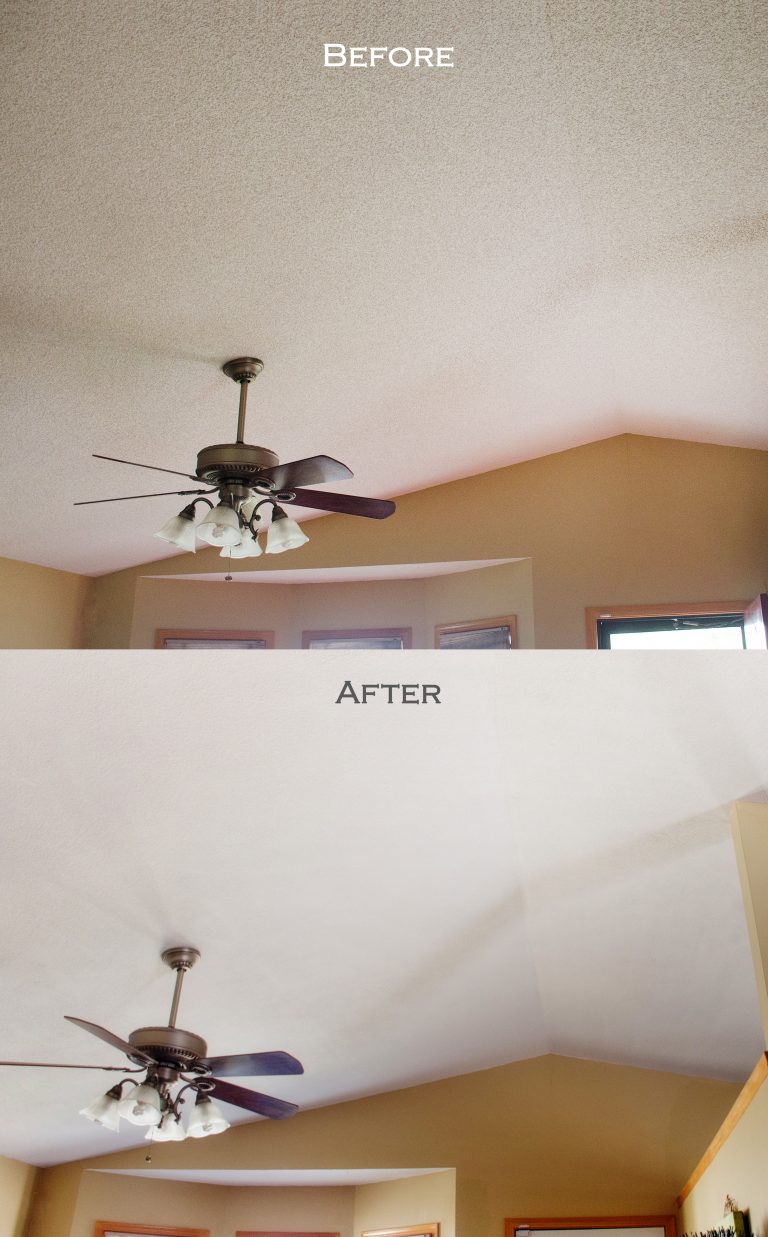 10 Popcorn Ceiling Makeover Prairie & Pines